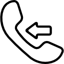 symbol der telefonschnittstelle für eingehende anrufe icon