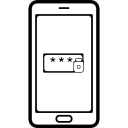passwortschutzsymbol auf dem telefonbildschirm icon