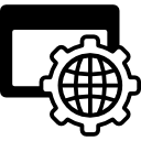 símbolo de configuración del navegador mundial 