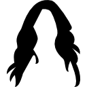 kobieca peruka długie ciemne włosy ikona