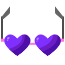 gafas de corazón