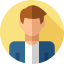 Man avatar icon flat Royalty Free Vector Image