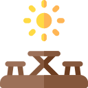 tavolo da campeggio icona