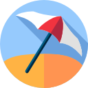 Sun umbrella icon