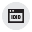 código binario icon