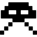 forma de juego pixelada de ovni alienígena 