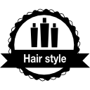 distintivo di stile di capelli icona