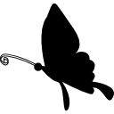 mariposa volando silueta icon