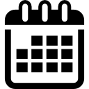 herramienta de calendario para la organización del tiempo icono