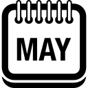 símbolo de la página de calendario de mayo 