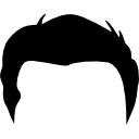 parrucca maschile a forma di capelli corti icona