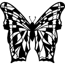 mariposa de diseño de alas complejas icon