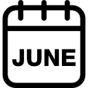 juni kalender maandelijkse pagina icoon