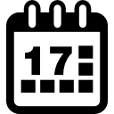 kalender op dag 17 icoon