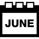 símbolo de interfaz de calendario de junio 