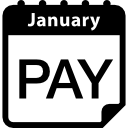 rappel de la page de calendrier de paiement de janvier Icône