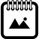 symbole d'interface de page de calendrier de rappel de jour de montagne Icône