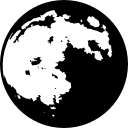 símbolo da fase da lua com crateras 