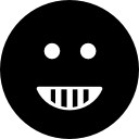 emoticon feliz sonriente forma de cara cuadrada 