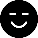 cara cuadrada emoticon sonriente con los ojos cerrados 