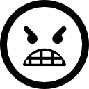 cara de emoticon enojado icon