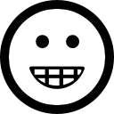 emoticon sonriente cara cuadrada 