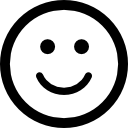 웃는 이모티콘 사각형 얼굴 icon