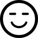 cara cuadrada emoticon sonriente con los ojos cerrados 