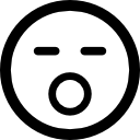 cara de emoticon cansado con la boca abierta y los ojos cerrados 