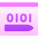 código binario icon