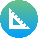 regla triangular icon