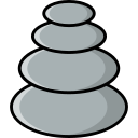 Hot stones icon
