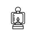 lámpara de kerosene icon