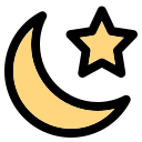 Moon and stars Generic Flat icon