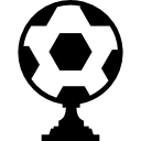 copa de fútbol con balón 