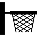 Вид сбоку баскетбольной корзины для класса спортивной школы 