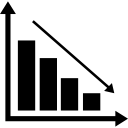 gráfico descendiente icon