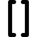 símbolo de agrupamento de colchetes 