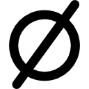 simbolo matematico insieme vuoto icona