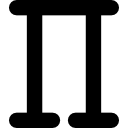 simbolo matematico del prodotto icona