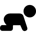 Crawling baby silhouette 