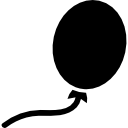 forma de globo negro 