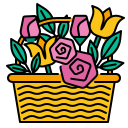 canasta de flores 