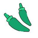zielona papryczka chilli ikona