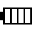 símbolo de estado de interfaz de batería completa con cuatro áreas 