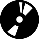 símbolo de herramienta digital de disco para interfaz de música o grabar cd o dvd 
