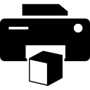 símbolo de impressora 3d Ícone