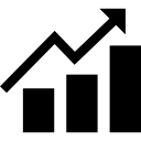 gráfico de dinero con flecha hacia arriba icon