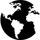 globe terrestre avec cartes des continents Icône