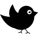 zwarte vogel icoon